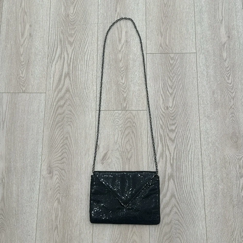Black envelope crossbody bag